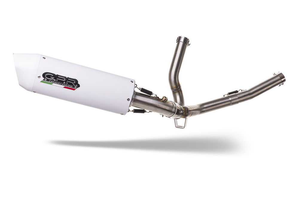 Scarico compatibile con Suzuki V-Strom DL650 2012-2016, Albus Ceramic, Scarico semi-completo omologato,fornito con db killer estraibile,catalizzatore e collettore