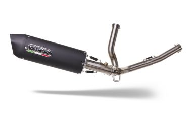 Scarico compatibile con Suzuki Sv 650 - S 1999-2002, Furore Nero, Terminale di scarico semi-completo, omologato, con db killer estraibile e raccordo specifico