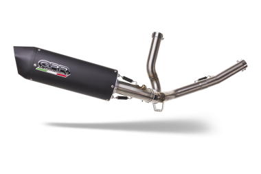 Exhaust compatible with Suzuki Sv 650 - S 1999-2002, Furore Nero, Homologated legal mid-full system exhaust including removable db killer 