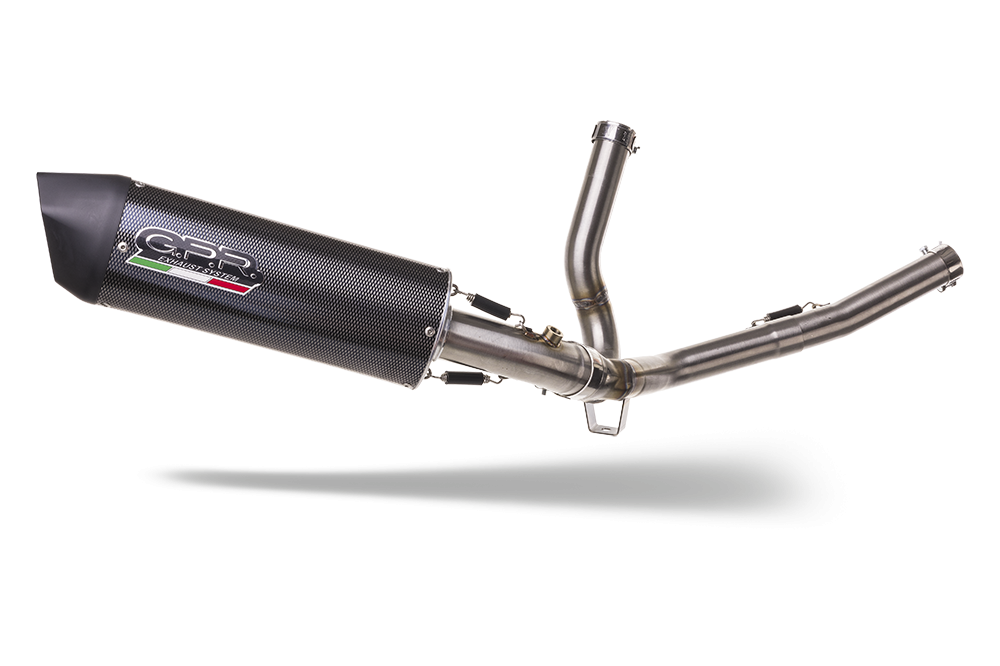Exhaust compatible with Suzuki V-Strom 650 2021-2025, Furore Evo4 Poppy, Homologated legal Mid-full system exhaust, including removable db killer and catalyst 