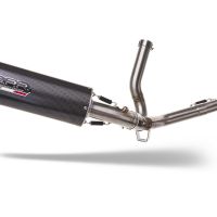 Exhaust compatible with Suzuki V-Strom 650 2021-2025, Furore Evo4 Poppy, Homologated legal Mid-full system exhaust, including removable db killer and catalyst 