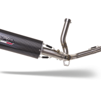 Exhaust compatible with Suzuki V-Strom 650 2021-2025, Furore Evo4 Poppy, Homologated legal Mid-full system exhaust, including removable db killer and catalyst 