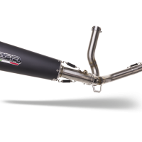 Scarico compatibile con Suzuki V-Strom 650 2021-2025, GP Evo4 Black Titanium, Scarico semi-completo omologato,fornito con db killer estraibile,catalizzatore e collettore