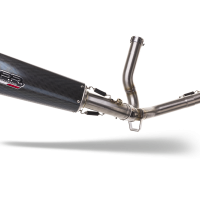 Exhaust compatible with Suzuki V-Strom DL650 2017-2020, GP Evo4 Poppy, Homologated legal Mid-full system exhaust, including removable db killer and catalyst 