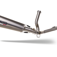 Scarico compatibile con Suzuki V-Strom DL650 2004-2011, Gpe Ann. titanium, Terminale di scarico semi-completo, omologato, con db killer estraibile e raccordo specifico