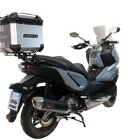 TOP CASE - BAULETTO GPR TECH COMPATABILE CON Bmw G 310 Gs 2017/2021 e4 GPR TECH BAULETTO TOP CASE ALPI-TECH 35 LT. COLORE ARGENTO CON PIASTRA SPECIFICA 