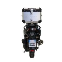 TOP CASE - BAULETTO GPR TECH COMPATABILE CON Bmw G 310 Gs 2017/2021 e4 GPR TECH BAULETTO TOP CASE ALPI-TECH 26 LT, COLORE ARGENTO CON PIASTRA SPECIFICA 