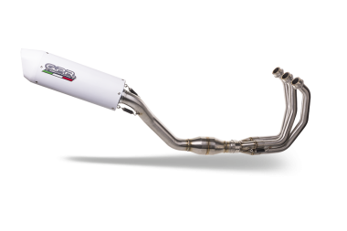 Exhaust compatible with Yamaha Tracer 9 2021-2024, Albus Evo4, Homologated legal full system exhaust, including removable db killer and catalyst 
