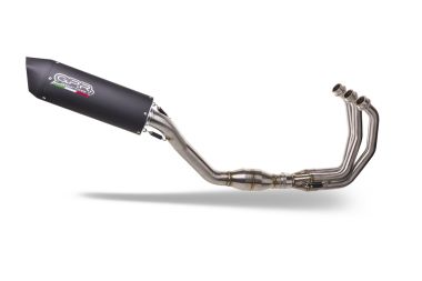 Scarico compatibile con Yamaha Mt-09 2021-2023, Furore Evo4 Nero, Scarico completo omologato,fornito con db killer estraibile,catalizzatore e collettore