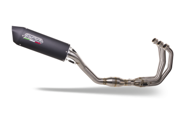 Exhaust compatible with Yamaha Mt-09 2021-2023, Furore Evo4 Nero, Homologated legal full system exhaust, including removable db killer and catalyst 
