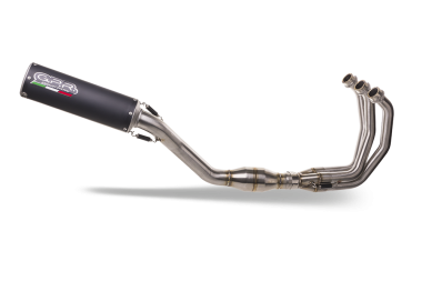 Exhaust compatible with Yamaha Mt-09 2021-2023, M3 Black Titanium, Homologated legal full system exhaust, including removable db killer and catalyst 