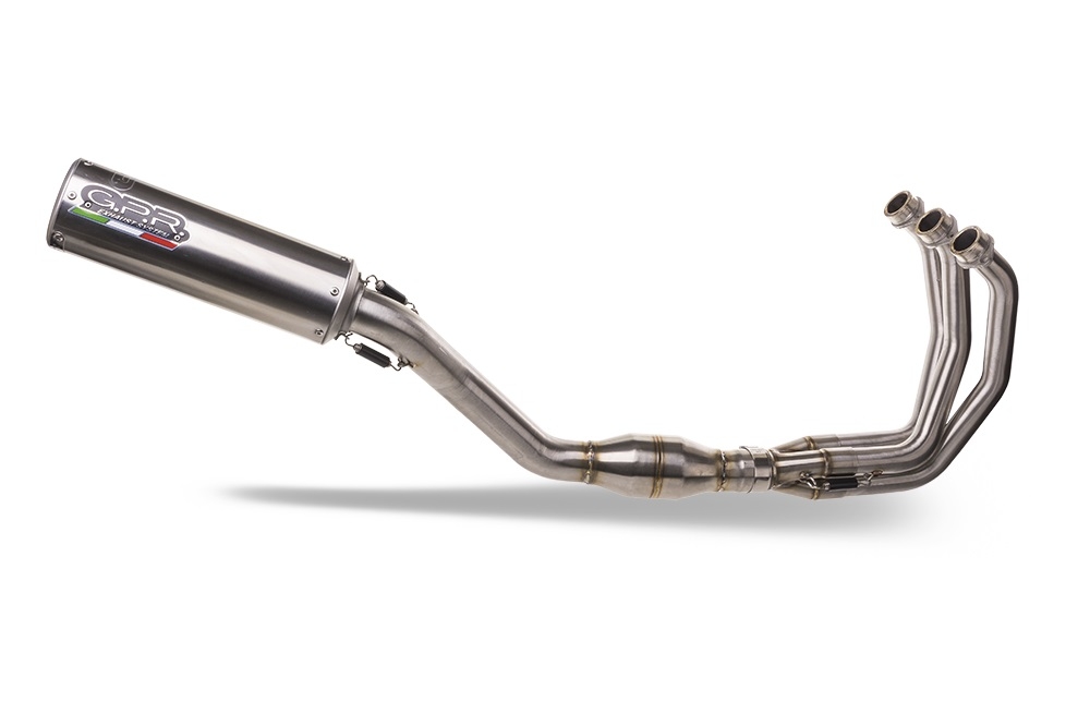 Scarico compatibile con Yamaha Tracer 9 2021-2024, M3 Inox , Scarico completo omologato,fornito con db killer estraibile,catalizzatore e collettore