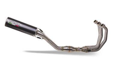 Exhaust compatible with Yamaha Tracer 9 2021-2024, M3 Poppy , Homologated legal full system exhaust, including removable db killer and catalyst 
