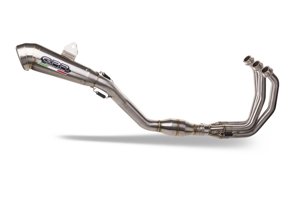Exhaust compatible with Yamaha Tracer 9 2021-2024, Satinox , Homologated legal full system exhaust, including removable db killer and catalyst 