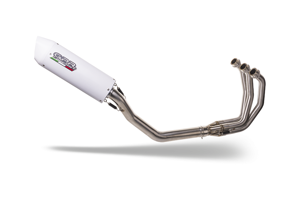 Scarico compatibile con Yamaha Mt-09 Tracer 900 2017-2020, Albus Evo4, Scarico completo omologato,fornito con db killer estraibile,catalizzatore e collettore