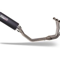 Exhaust compatible with Yamaha Tracer 900 GT 2018-2020, Furore Evo4 Nero, Homologated legal full system exhaust, including removable db killer and catalyst 