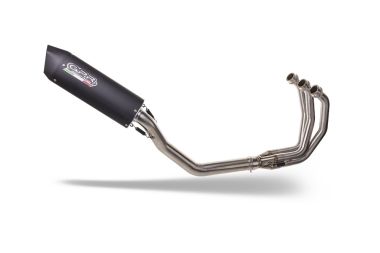 Exhaust compatible with Yamaha Tracer 900 GT 2018-2020, Furore Evo4 Nero, Homologated legal full system exhaust, including removable db killer and catalyst 