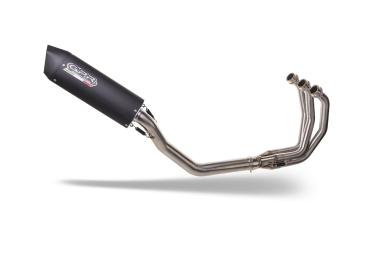 Scarico compatibile con Yamaha Mt-09 Tracer 900 2015-2016, Furore Nero, Scarico completo omologato,fornito con db killer estraibile e collettore