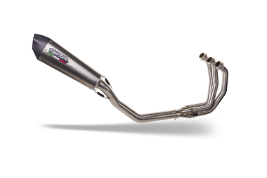 Scarico compatibile con Yamaha Mt-09 Tracer 900 2015-2016, Gpe Ann. titanium, Scarico completo omologato,fornito con db killer estraibile e collettore