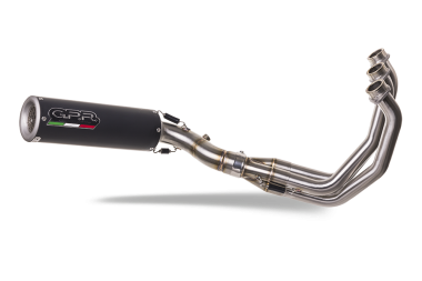 Exhaust compatible with Triumph Tiger Sport 660 2022-2024, M3 Black Titanium, Racing full system exhaust, including removable db killer 