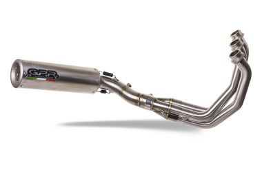 Scarico compatibile con Triumph Tiger Sport 660 2022-2024, M3 Titanium Natural, Scarico completo omologato,fornito con db killer estraibile,catalizzatore e collettore