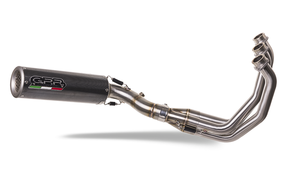 Exhaust compatible with Yamaha Mt-09 Tracer 900 2015-2016, M3 Poppy , Homologated legal full system exhaust, including removable db killer and catalyst 