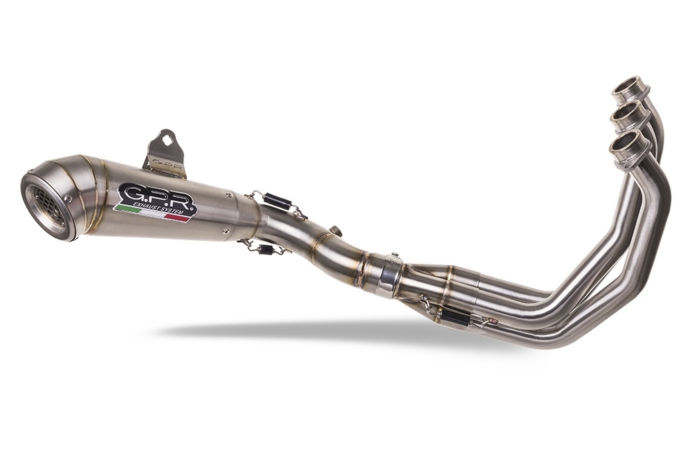 Scarico compatibile con Triumph Trident 660 2021-2024, Powercone Evo, Scarico completo racing, fornito con db killer estraibile e collettore, non conforme per uso stradale