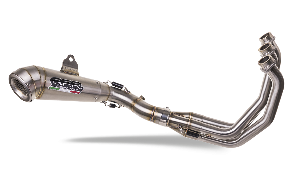 Scarico compatibile con Triumph Trident 660 2021-2024, Powercone Evo, Scarico completo racing, fornito con db killer estraibile e collettore, non conforme per uso stradale