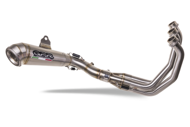 Exhaust compatible with Triumph Trident 660 2021-2024, Powercone Evo, Homologated legal full system exhaust, including removable db killer and catalyst 