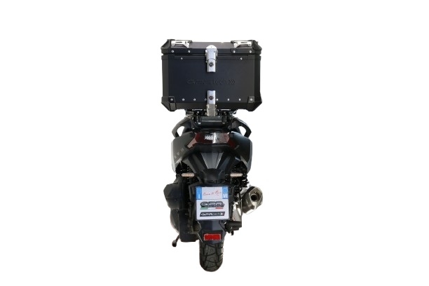 TOP CASE - BAULETTO GPR TECH COMPATABILE CON Bmw G 310 Gs 2017/2021 e4 GPR TECH BAULETTO TOP CASE ALPI-TECH 45 LT. COLORE NERO CON PIASTRA SPECIFICA 