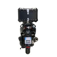 TOP CASE - BAULETTO GPR TECH COMPATABILE CON Bmw G 310 Gs 2017/2021 e4 GPR TECH BAULETTO TOP CASE ALPI-TECH 45 LT. COLORE NERO CON PIASTRA SPECIFICA 