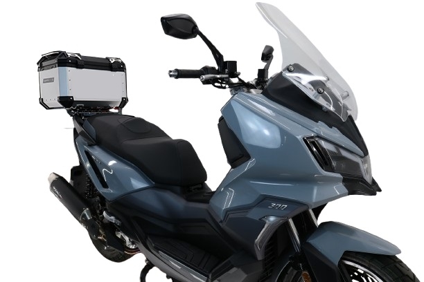 TOP CASE - BAULETTO GPR TECH COMPATABILE CON Bmw G 310 Gs 2017/2021 e4 GPR TECH BAULETTO TOP CASE ALPI-TECH 45 LT. COLORE ARGENTO CON PIASTRA SPECIFICA 