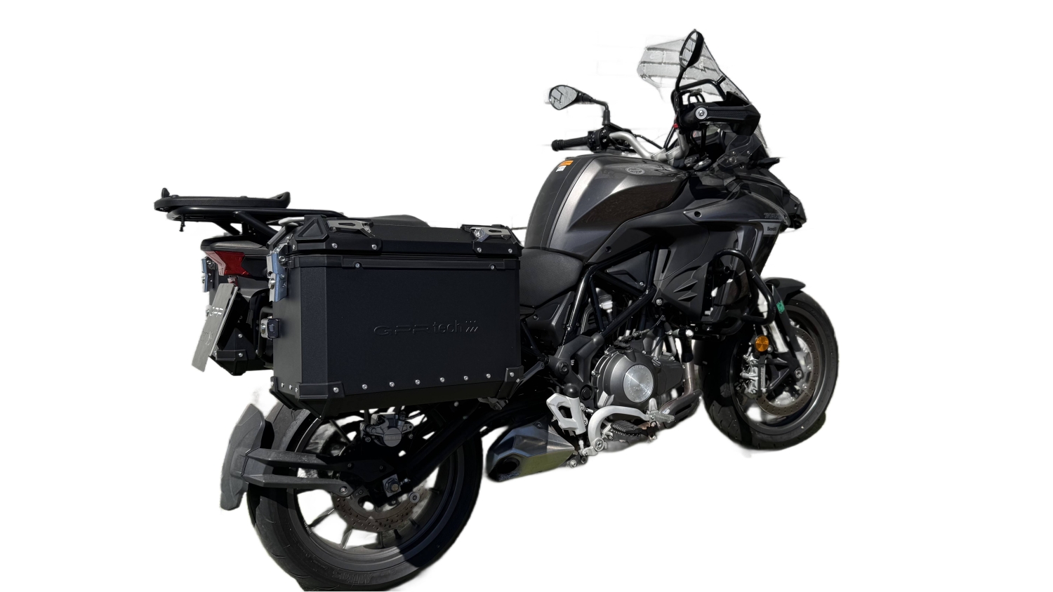 GPR TECH COMPATABILE CON Benelli Trk 502 X 2017/2020 e4 GPR TECH COPPIA DI VALIGIE LATERAL,I COLORE NERO, SERIE ALPI-TECH 38 LT. + 38 LT. CON TELAIO SPECIFICO 