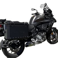 GPR TECH COMPATABILE CON Benelli Trk 502 X 2017/2020 e4 GPR TECH COPPIA DI VALIGIE LATERAL,I COLORE NERO, SERIE ALPI-TECH 38 LT. + 38 LT. CON TELAIO SPECIFICO 