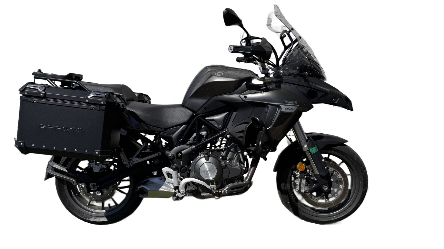 GPR TECH COMPATABILE CON Benelli Trk 502 X 2017/2020 e4 GPR TECH COPPIA DI VALIGIE LATERAL,I COLORE NERO, SERIE ALPI-TECH 38 LT. + 38 LT. CON TELAIO SPECIFICO 