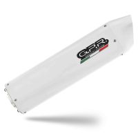 Scarico compatibile con Bmw F 800 Gs 2008-2015, Albus Ceramic, Scarico omologato, silenziatore con db killer estraibile e raccordo specifico