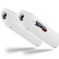 Scarico compatibile con Bmw K 1600 Gt 2010-2016, Albus Ceramic, Coppia di terminali di scarico omologati, forniti con db killer removibili e raccordi specifici