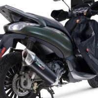 Exhaust compatible with Piaggio Beverly 300 I.E. ABS - S - Police 2016-2020, Furore-X Scooter, Homologated legal full system exhaust, including removable db killer 