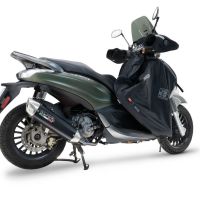 Exhaust compatible with Piaggio Beverly 300 I.E. ABS - S - Police 2016-2020, Furore-X Scooter, Homologated legal full system exhaust, including removable db killer 
