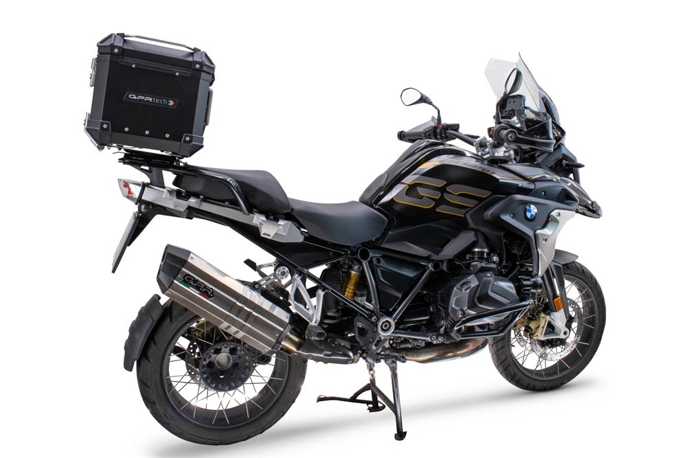 TOP CASE - BAULETTO GPR TECH COMPATABILE CON Bmw R 1250 Gs 2019/2020 e4 GPR TECH BAULETTO TOP CASE ALPI-TECH 35 LT. COLORE NERO CON PIASTRA SPECIFICA 