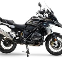 Exhaust compatible with Bmw R 1250 Gs -Adventure 2021-2024, Furore-X Acciaio Inox, Homologated legal slip-on exhaust including removable db killer and link pipe 