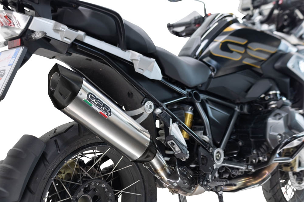 Scarico compatibile con Bmw R 1250 Gs -Adventure 2021-2024, Furore-X Titanio, Scarico omologato, silenziatore con db killer estraibile e raccordo specifico