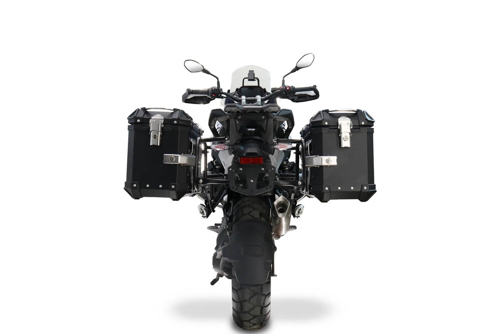GPR TECH COMPATIBILE CON Bmw R 1300 GS Adventure 2024/2026 GPR TECH COPPIA DI VALIGIE LATERAL,I COLORE NERO, SERIE ALPI-TECH 38 LT. + 38 LT. CON TELAIO SPECIFICO 