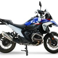 Scarico GPR compatibile con  Bmw R 1300 GS 2024-2026, GP-Revo Titanium, Scarico omologato, silenziatore con db killer estraibile e raccordo specifico