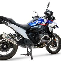 Scarico GPR compatibile con  Bmw R 1300 GS Adventure 2024-2026, GP-Revo Titanium, Scarico omologato, silenziatore con db killer estraibile e raccordo specifico