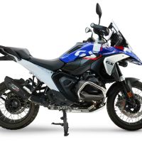 Scarico GPR compatibile con  Bmw R 1300 GS 2024-2026, GP-Revo Black Titanium, Scarico omologato, silenziatore con db killer estraibile e raccordo specifico