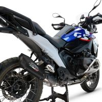 Scarico GPR compatibile con  Bmw R 1300 GS Adventure 2024-2026, GP-Revo Black Titanium, Scarico omologato, silenziatore con db killer estraibile e raccordo specifico