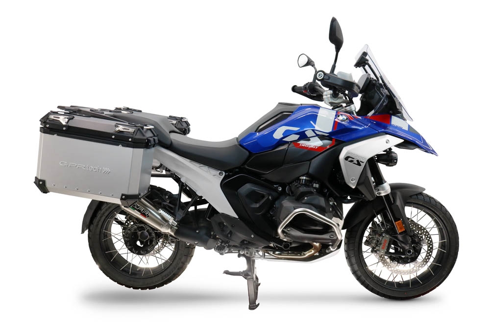GPR TECH COMPATIBILE CON Bmw R 1300 GS 2024/2026 GPR TECH COPPIA DI VALIGIE LATERALI ARGENTO ALPI-TECH 38 LT. + 38 LT. CON TELAIO SPECIFICO 