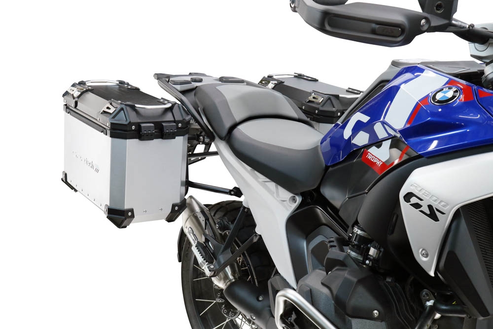 GPR TECH COMPATIBILE CON Bmw R 1300 GS 2024/2026 GPR TECH COPPIA DI VALIGIE LATERALI ARGENTO ALPI-TECH 38 LT. + 38 LT. CON TELAIO SPECIFICO 