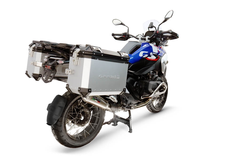 GPR TECH COMPATIBILE CON Bmw R 1300 GS 2024/2026 GPR TECH COPPIA DI VALIGIE LATERALI ARGENTO ALPI-TECH 38 LT. + 38 LT. CON TELAIO SPECIFICO 